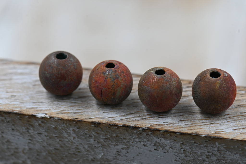 Red Canyon Washed: Aged Copper Beads in 6mm, 8mm, 9.5mm