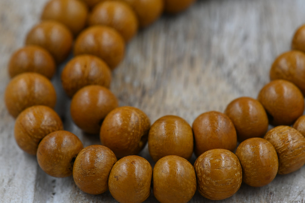 Jackfruit Beads 6mm, 8mm, 10mm, 12mm, 15mm Nangka natural wood beads -16 inch strand