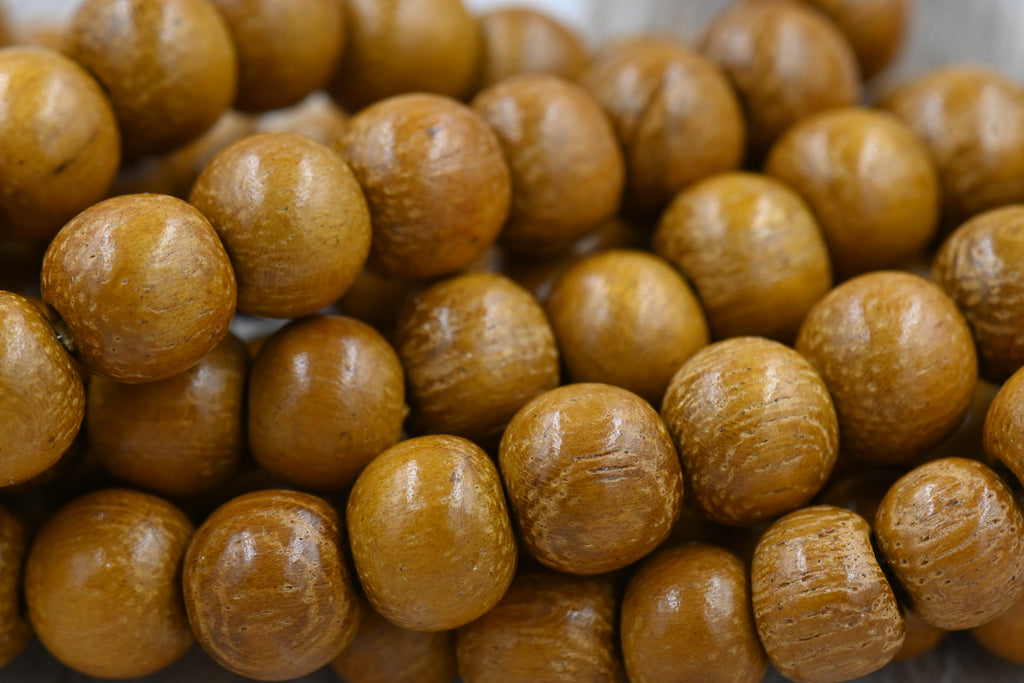 Jackfruit Beads 6mm, 8mm, 10mm, 12mm, 15mm Nangka natural wood beads -16 inch strand