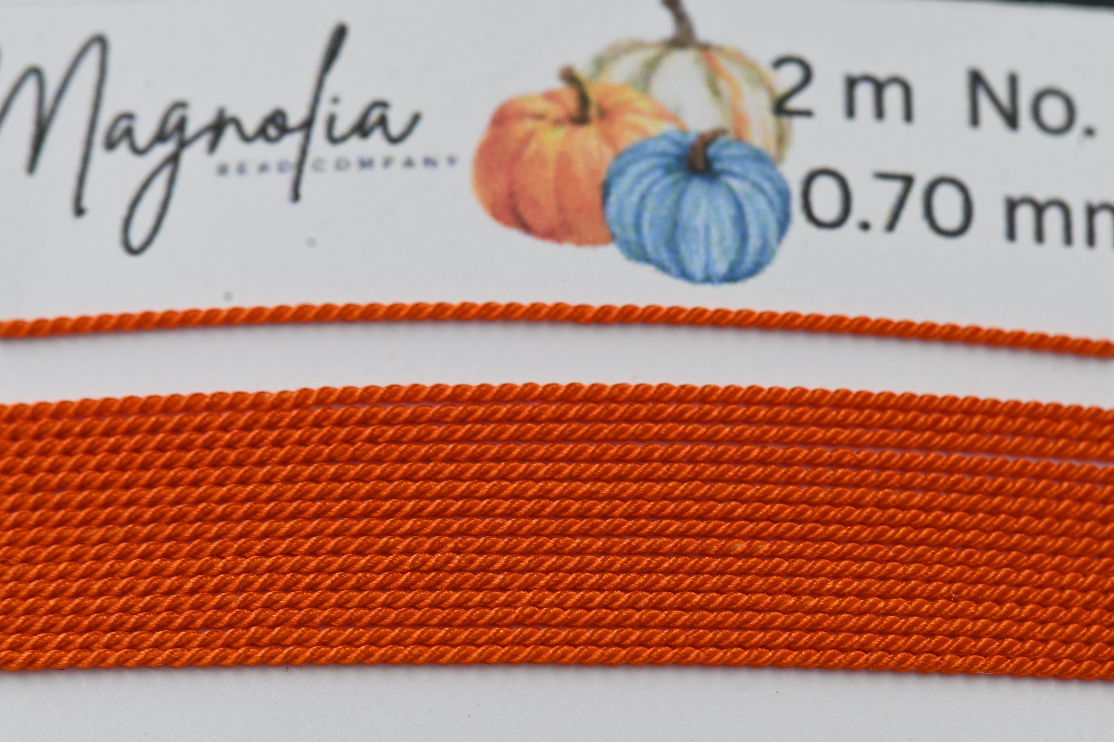 Pumpkin Spice Orange Griffin Silk Cord – Hand-Dyed Thread for Knotting, Jewelry Making, Pendant Stringing