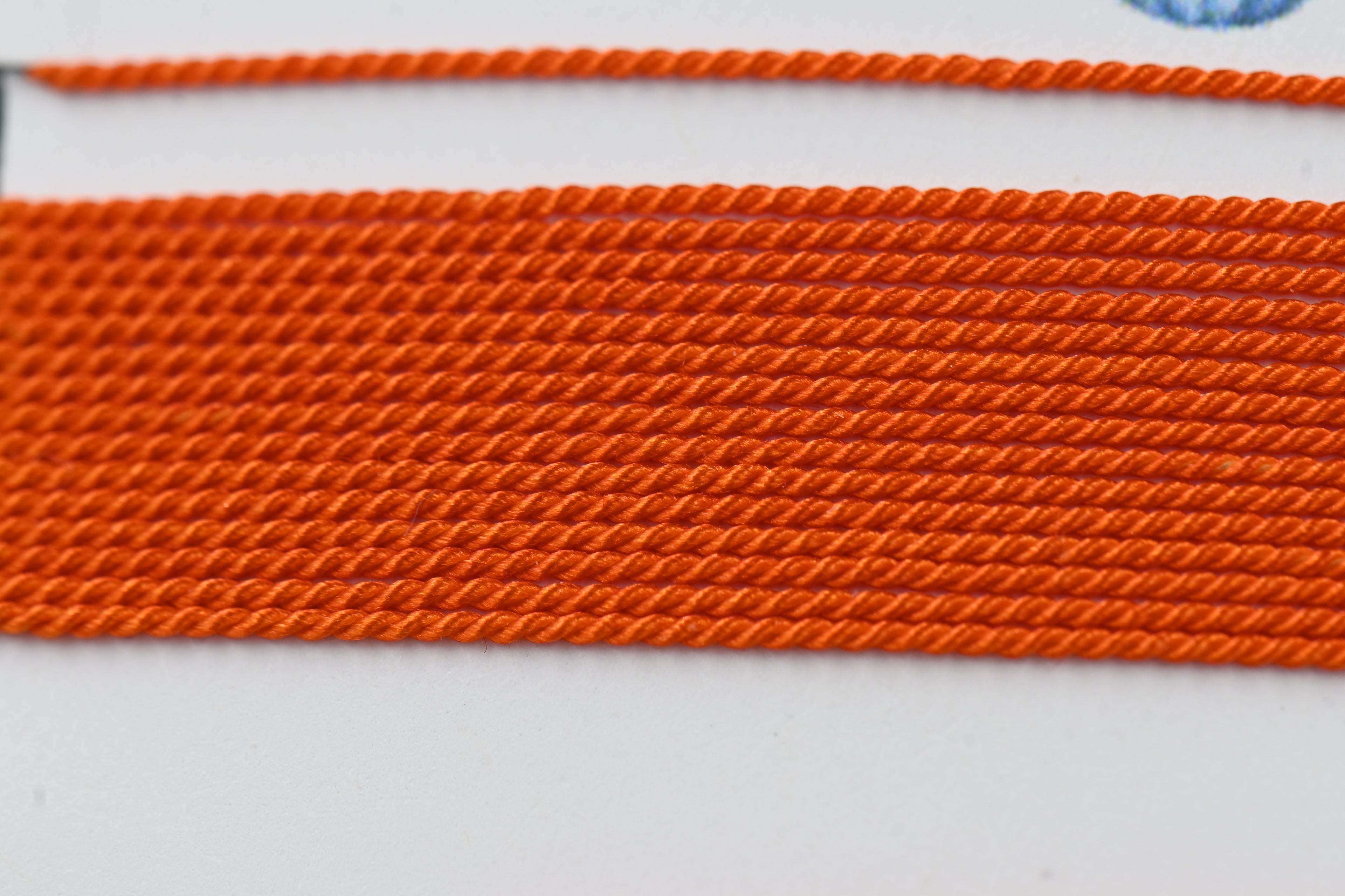 Pumpkin Spice Orange Griffin Silk Cord – Hand-Dyed Thread for Knotting, Jewelry Making, Pendant Stringing
