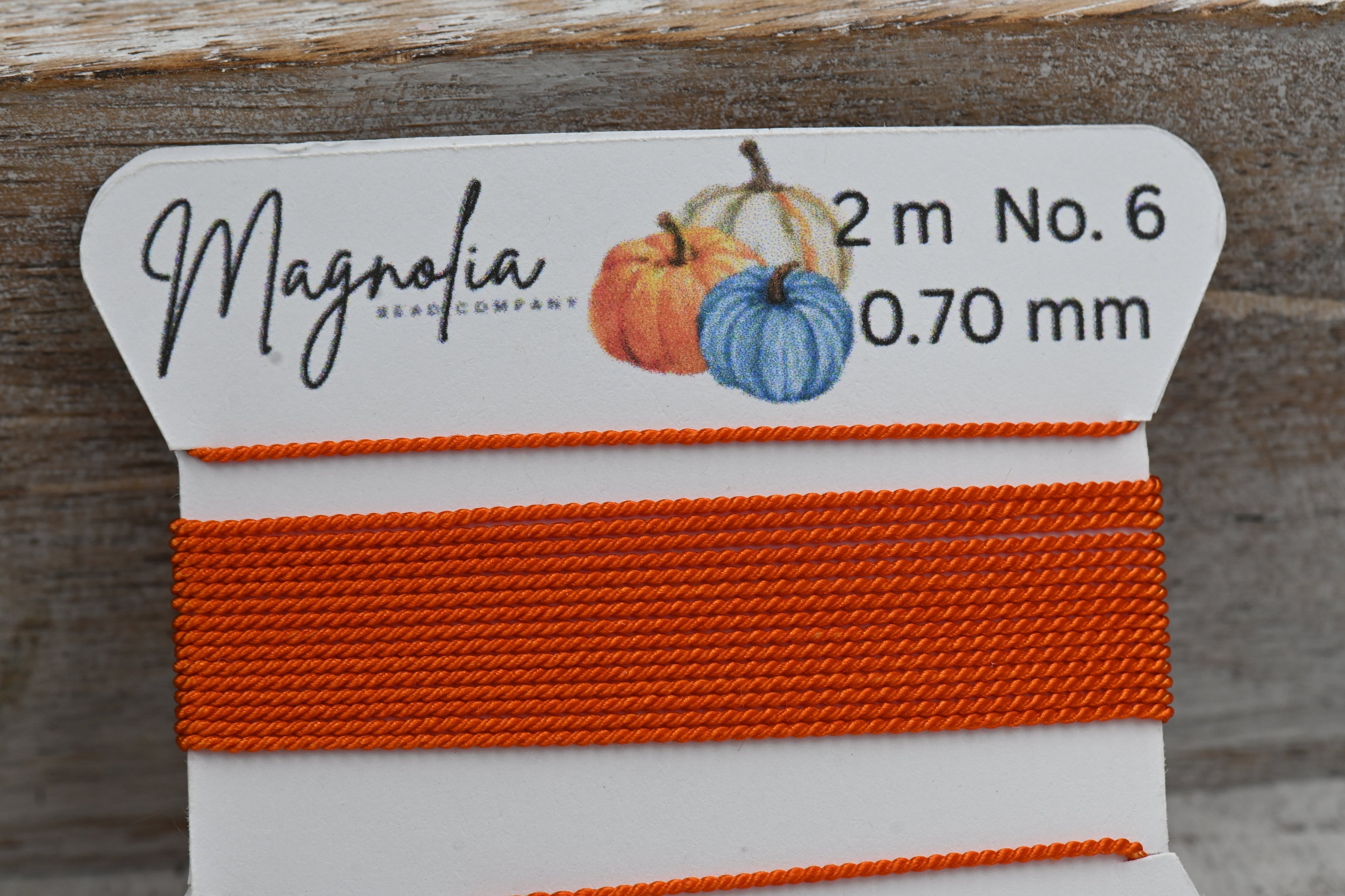 Pumpkin Spice Orange Griffin Silk Cord – Hand-Dyed Thread for Knotting, Jewelry Making, Pendant Stringing