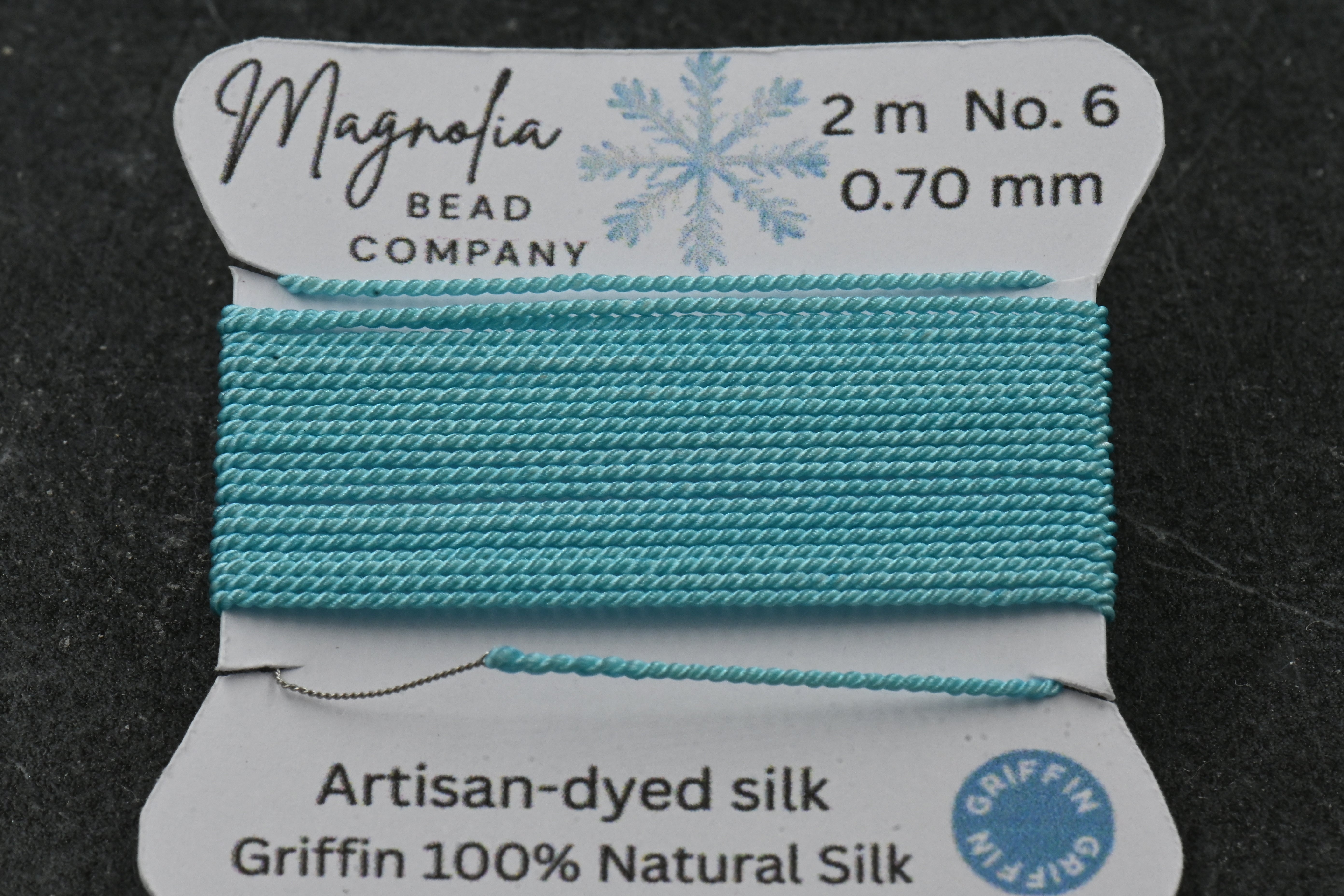 Winter Blues Griffin Silk Cord – Hand-Dyed Thread for Knotting, Jewelry Making, Pendant Stringing