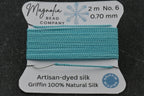 Winter Blues Griffin Silk Cord – Hand-Dyed Thread for Knotting, Jewelry Making, Pendant Stringing