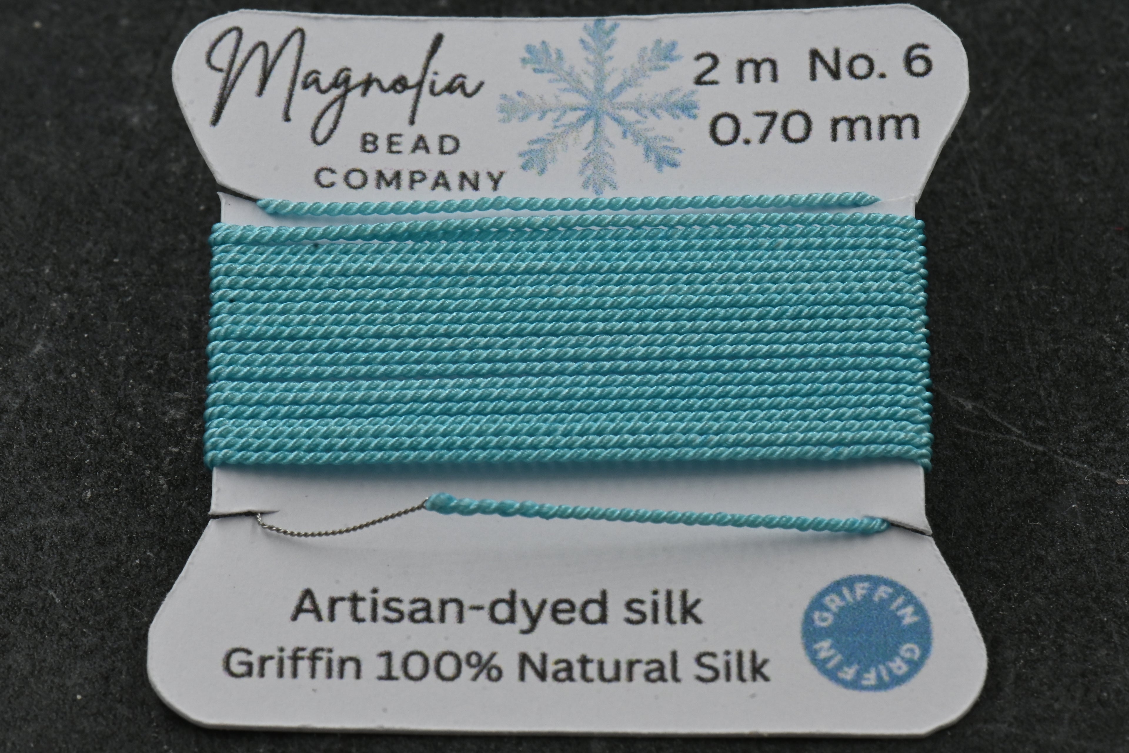 Winter Blues Griffin Silk Cord – Hand-Dyed Thread for Knotting, Jewelry Making, Pendant Stringing