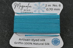 Winter Blues Griffin Silk Cord – Hand-Dyed Thread for Knotting, Jewelry Making, Pendant Stringing