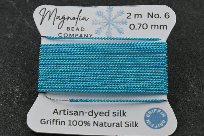Winter Blues Griffin Silk Cord – Hand-Dyed Thread for Knotting, Jewelry Making, Pendant Stringing Main Image