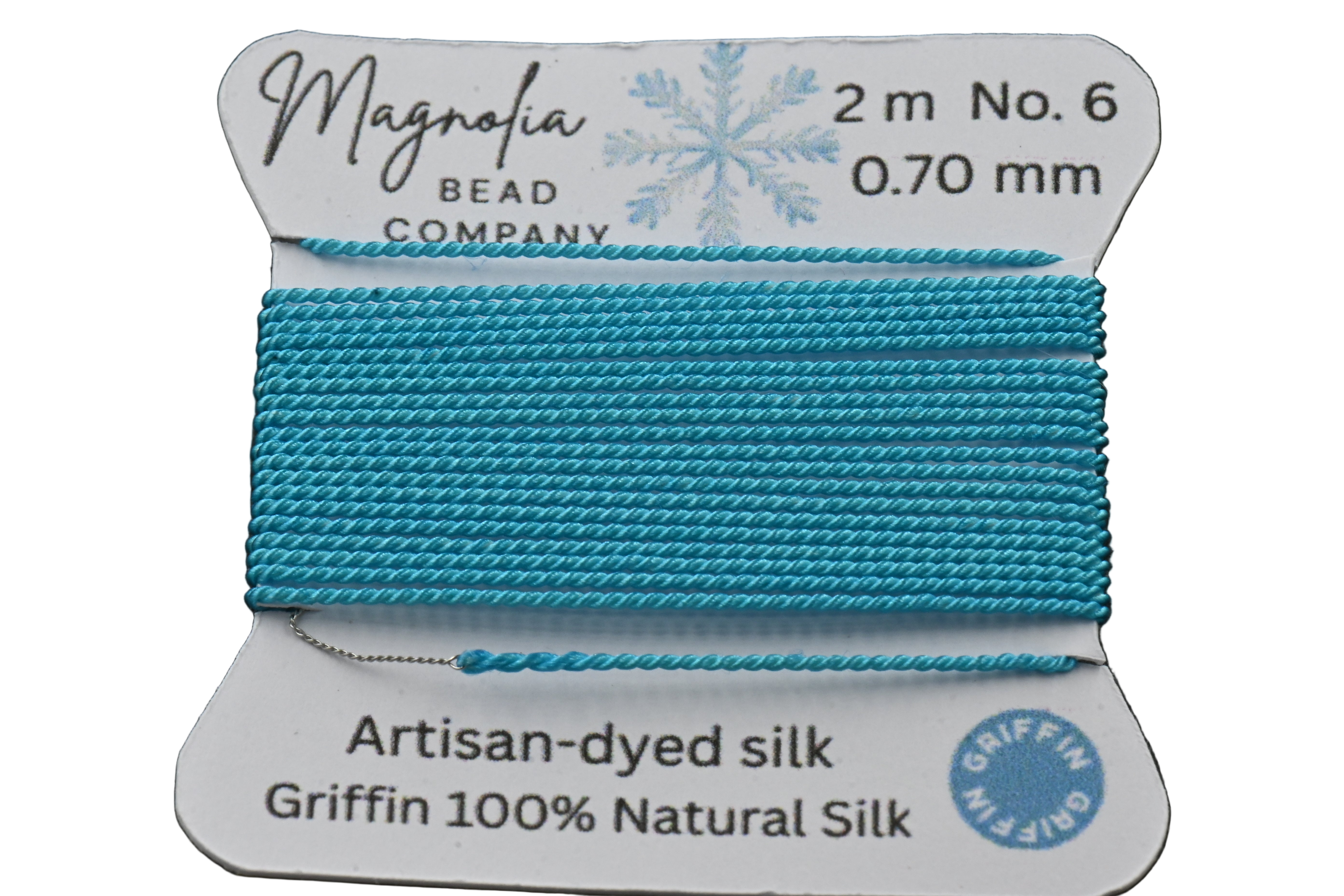 Winter Blues Griffin Silk Cord – Hand-Dyed Thread for Knotting, Jewelry Making, Pendant Stringing