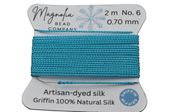 Winter Blues Griffin Silk Cord – Hand-Dyed Thread for Knotting, Jewelry Making, Pendant Stringing