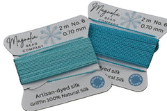 Winter Blues Griffin Silk Cord – Hand-Dyed Thread for Knotting, Jewelry Making, Pendant Stringing