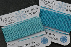 Winter Blues Griffin Silk Cord – Hand-Dyed Thread for Knotting, Jewelry Making, Pendant Stringing