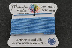 Baby Blue Griffin Silk Cord – Hand-Dyed Thread for Knotting, Jewelry Making, Pendant Stringing