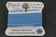 Baby Blue Griffin Silk Cord – Hand-Dyed Thread for Knotting, Jewelry Making, Pendant Stringing