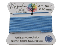 Baby Blue Griffin Silk Cord – Hand-Dyed Thread for Knotting, Jewelry Making, Pendant Stringing
