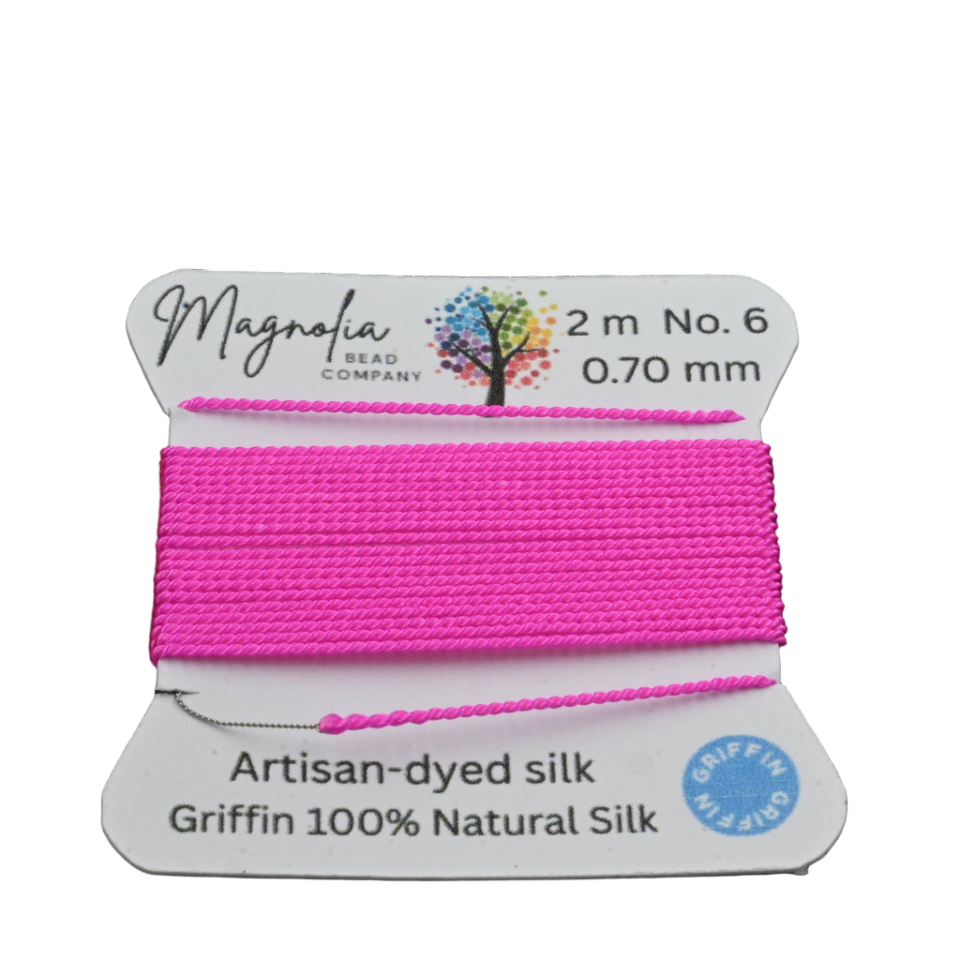 NEON COLLECTION Griffin Silk Cord – UV Light, Hand-Dyed Thread for Knotting, Jewelry Making, Pendant Stringing