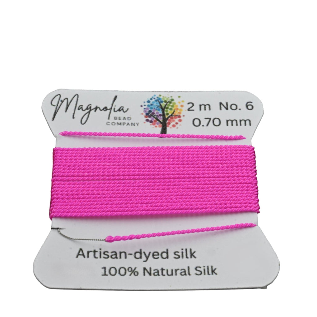 NEON COLLECTION Griffin Silk Cord – UV Light, Hand-Dyed Thread for Knotting, Jewelry Making, Pendant Stringing