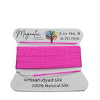 NEON COLLECTION Griffin Silk Cord – UV Light, Hand-Dyed Thread for Knotting, Jewelry Making, Pendant Stringing