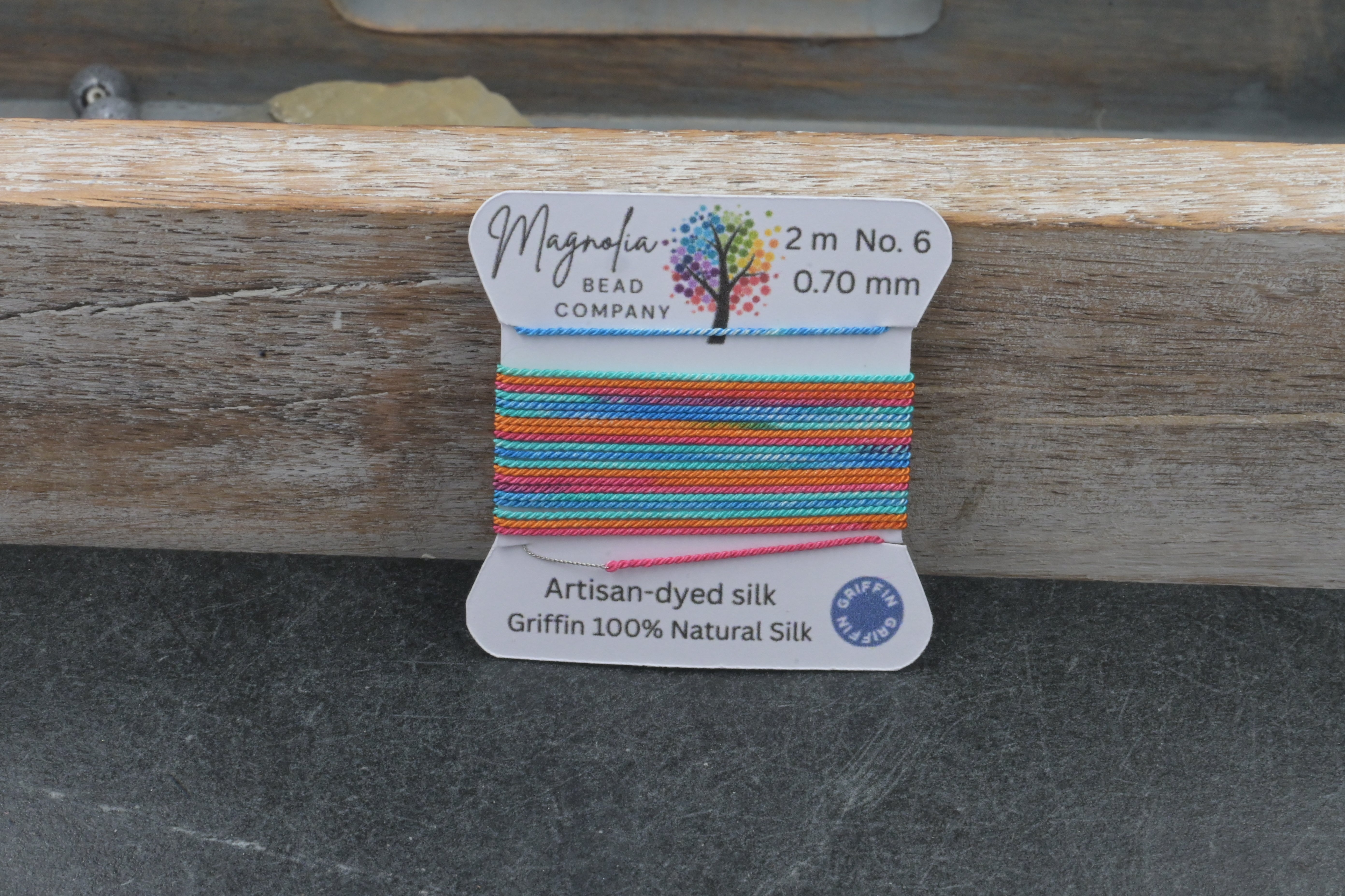 Rustic Sunset Griffin Silk Cord – Hand-Dyed Thread for Knotting, Jewelry Making, Pendant Stringing