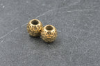 Gold Circle Pattern Stainless Steel Large Hole Beads. 1pc