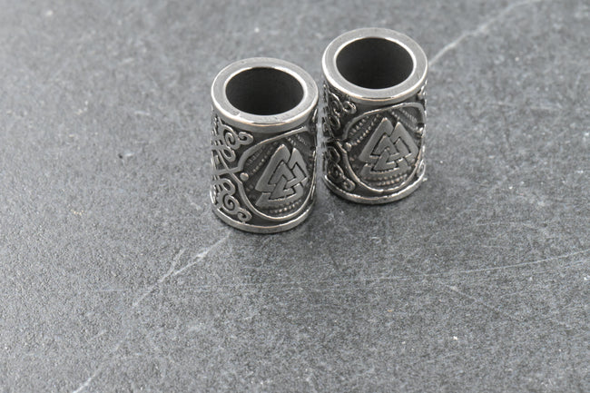 304 Stainless Steel Beads, Large Hole Beads, Column, Antique Silver, 15x11mm Main Image