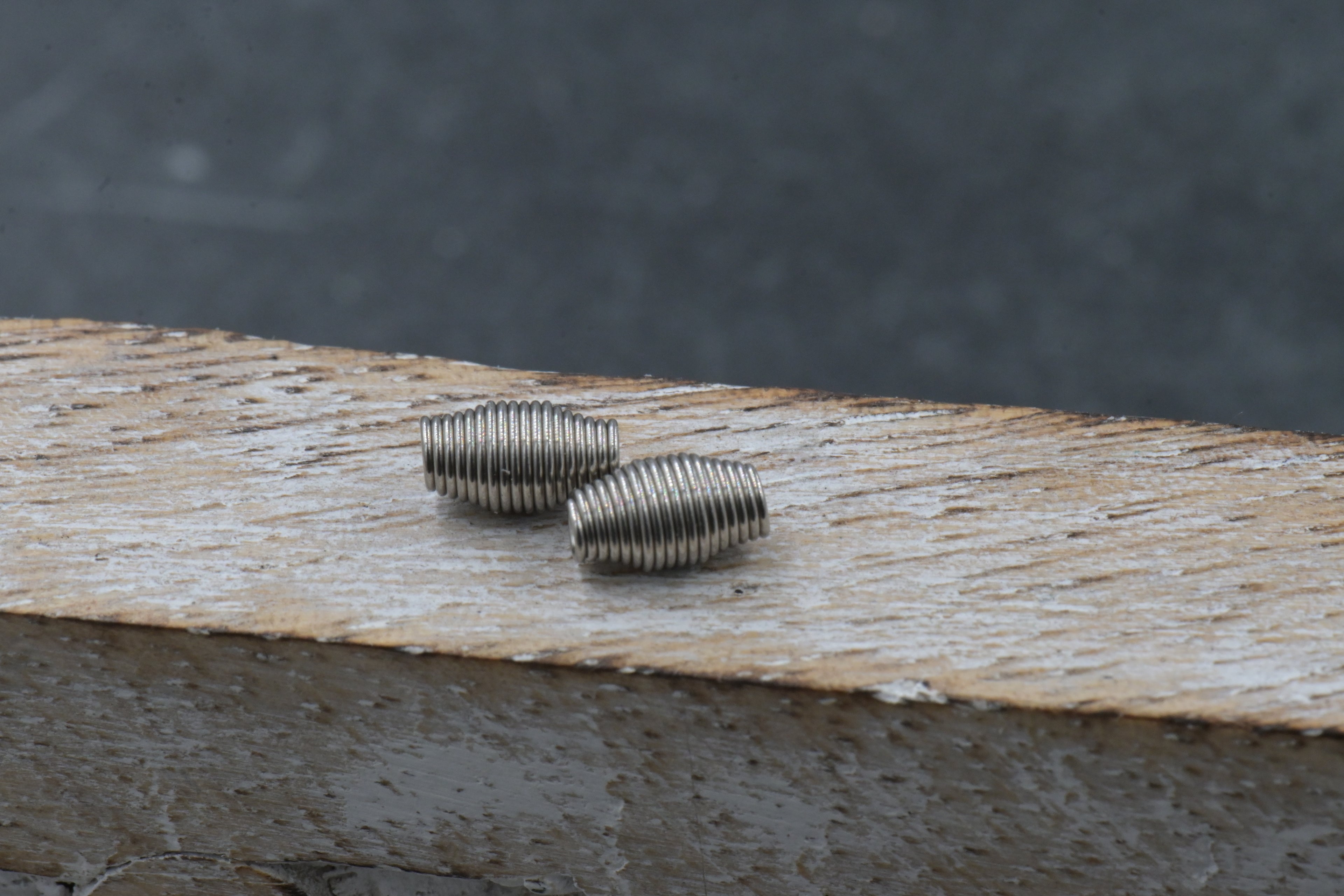 Tarnish Resistant 304 Stainless Steel Spring Beads, Barrel, Stainless Steel Color, 7.5x4mm, 20pc