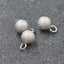 Non-Tarnish 304 Stainless Steel Pendants, Textured, Round Charm, Stainless Steel Color, 8x5mm