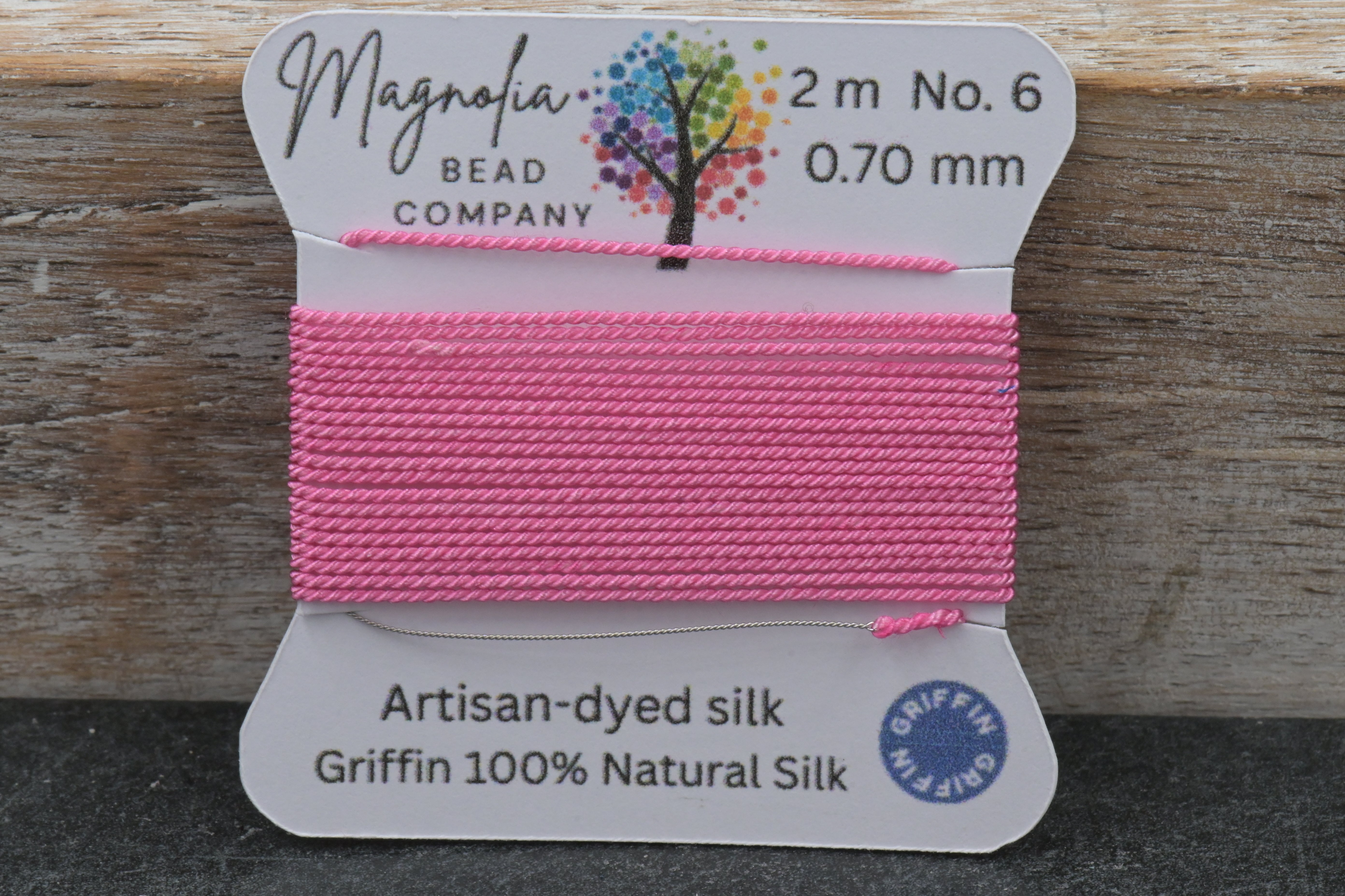 Cherry Blossom Griffin Silk Cord – Hand‑Dyed Thread for Knotting, Jewelry Making, Pendant Stringing