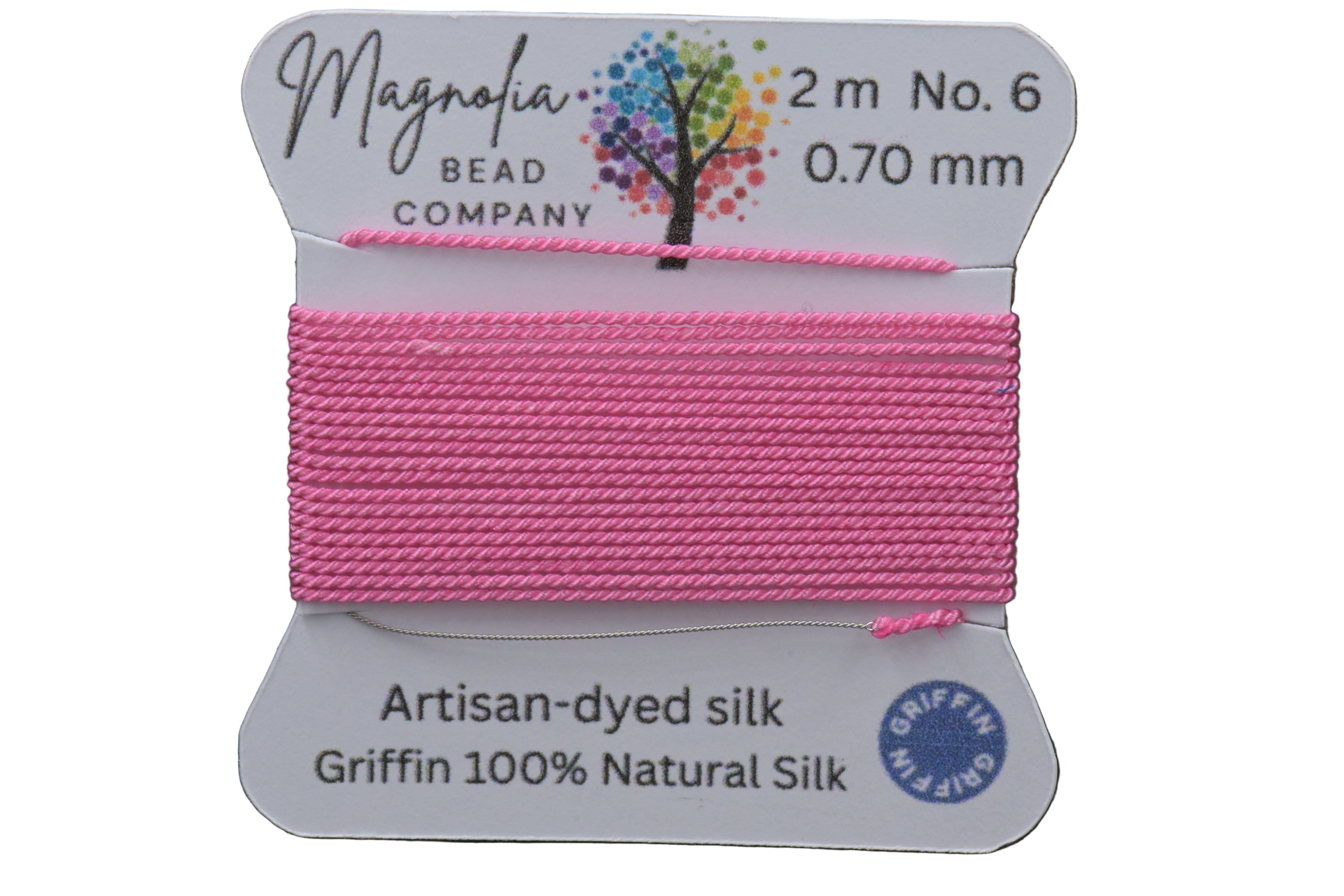 Cherry Blossom Griffin Silk Cord – Hand‑Dyed Thread for Knotting, Jewelry Making, Pendant Stringing