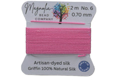 Cherry Blossom Griffin Silk Cord – Hand‑Dyed Thread for Knotting, Jewelry Making, Pendant Stringing