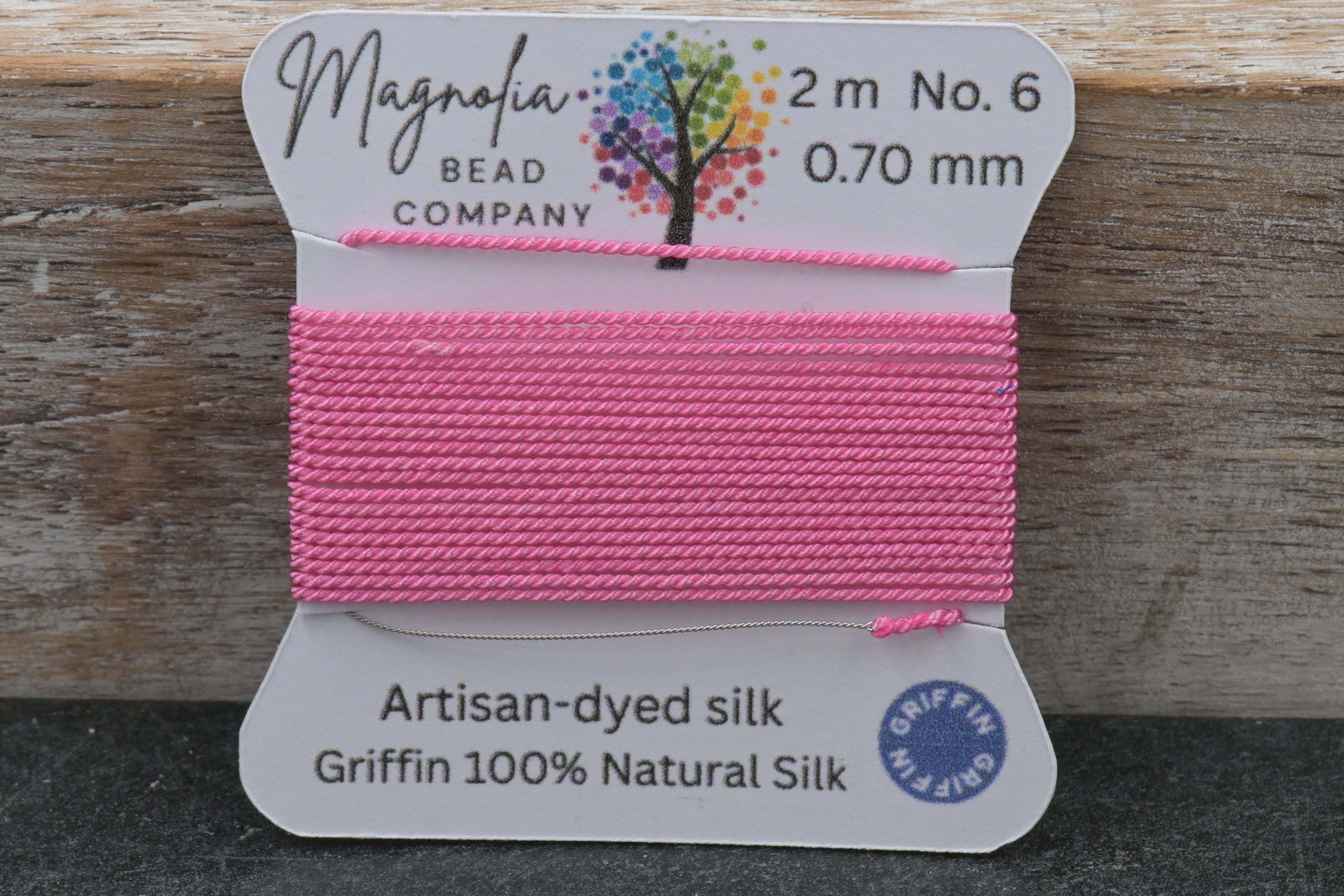 Cherry Blossom Griffin Silk Cord – Hand‑Dyed Thread for Knotting, Jewelry Making, Pendant Stringing