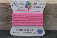 Cherry Blossom Griffin Silk Cord – Hand‑Dyed Thread for Knotting, Jewelry Making, Pendant Stringing