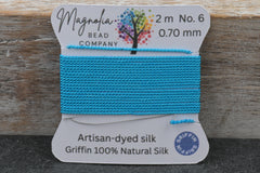 Desert Sky Turquoise – Hand-Dyed Griffin Silk Cord for Knotting, Jewelry Making, Pendant Stringing