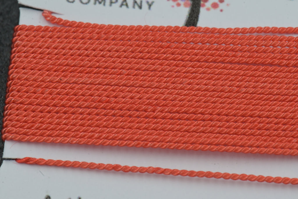 Terracotta Griffin Silk Cord – Hand‑Dyed Thread for Knotting, Jewelry Making, Pendant Stringing