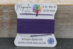 Smoky Plum Griffin Silk Cord – Hand‑Dyed Thread for Knotting, Jewelry Making, Pendant Stringing