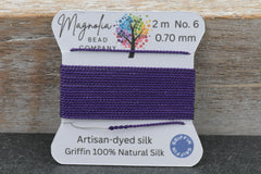 Smoky Plum Griffin Silk Cord – Hand‑Dyed Thread for Knotting, Jewelry Making, Pendant Stringing