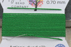 Emerald Green Griffin Silk Cord – Hand‑Dyed Thread for Knotting, Jewelry Making, Pendant Stringing