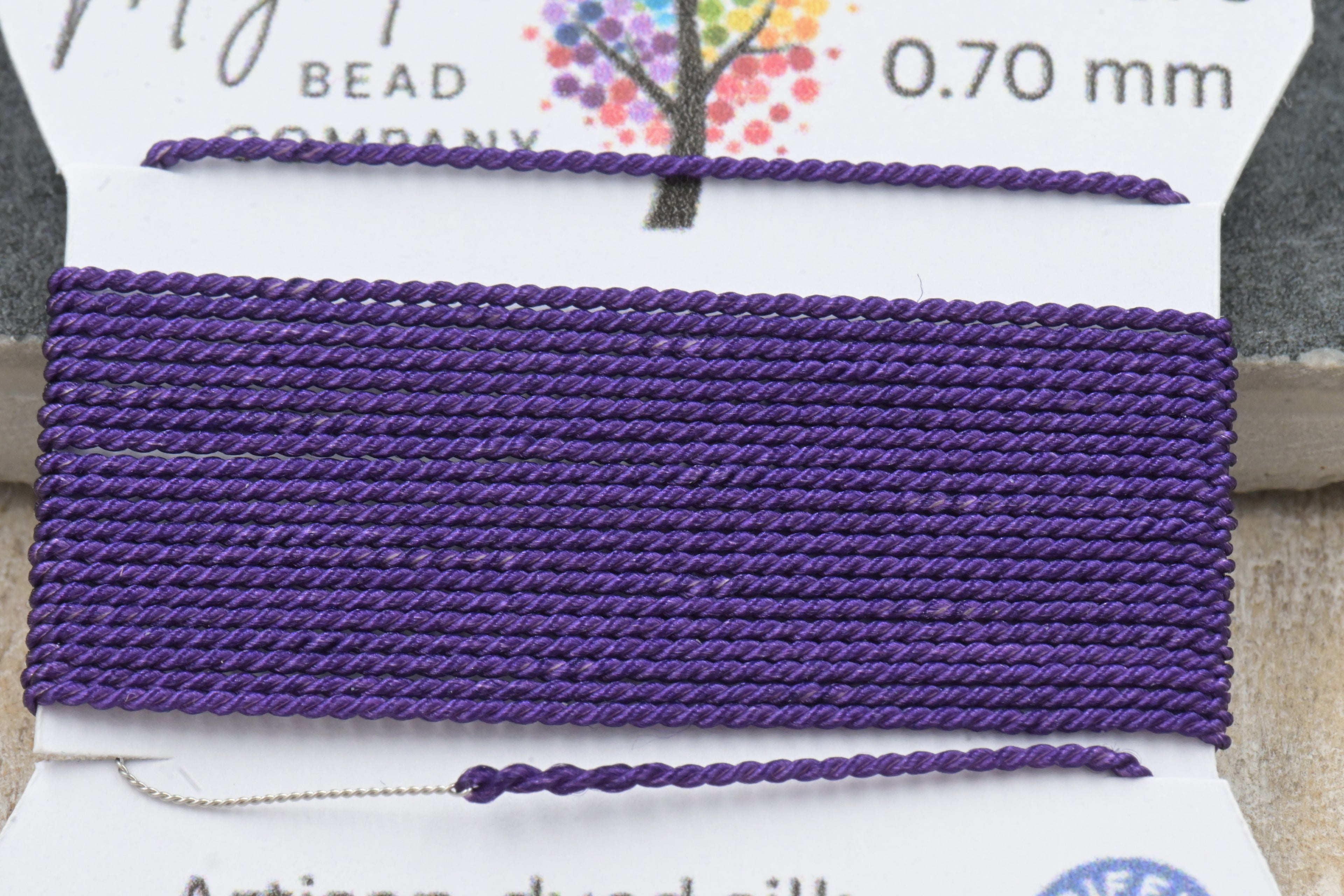 Smoky Plum Griffin Silk Cord – Hand‑Dyed Thread for Knotting, Jewelry Making, Pendant Stringing