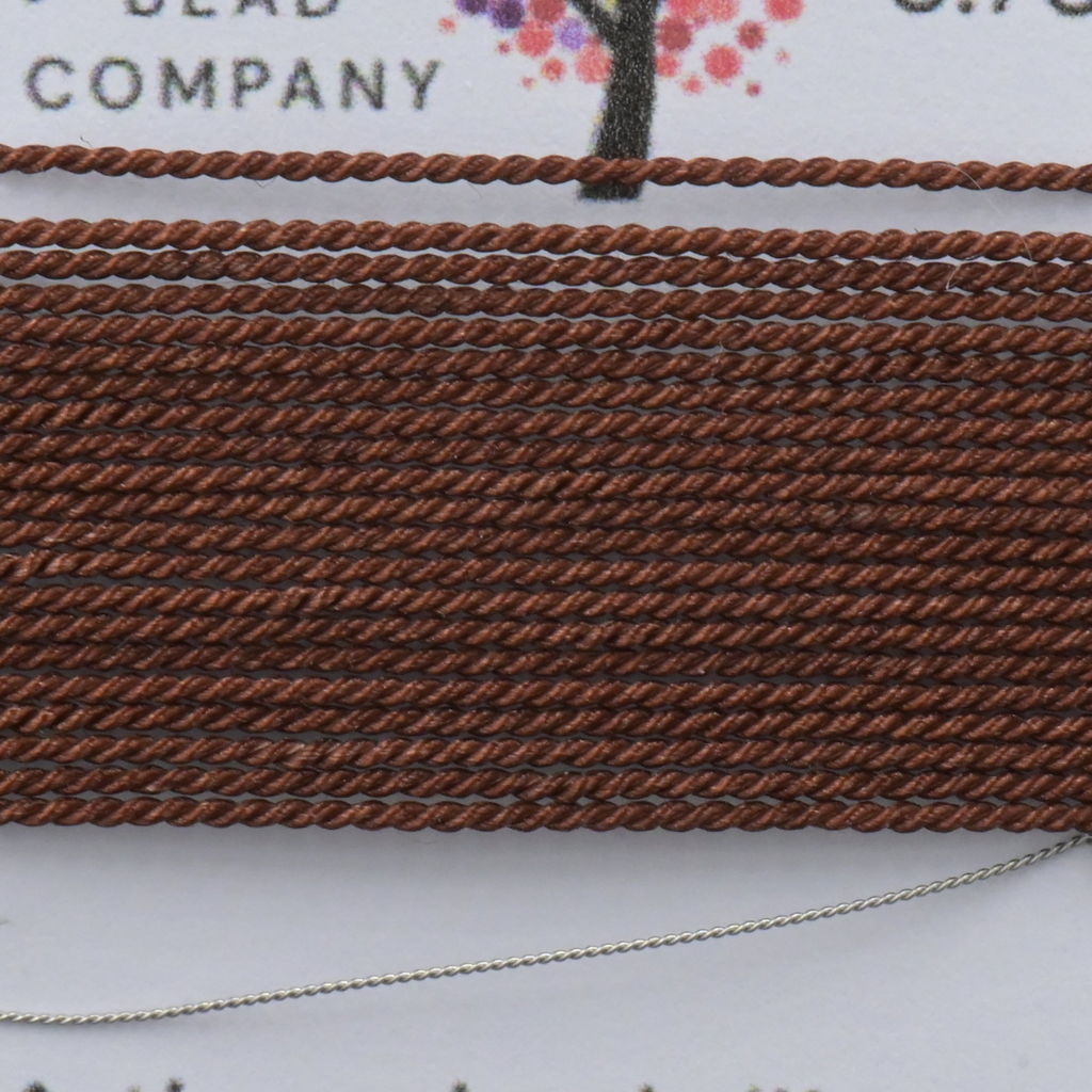 Chocolate Brown – Griffin Silk Cord – Hand-Dyed Thread for Knotting, Jewelry Making, Pendant Stringing