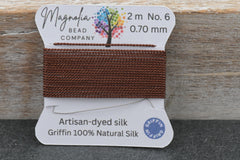 Chocolate Brown – Griffin Silk Cord – Hand-Dyed Thread for Knotting, Jewelry Making, Pendant Stringing