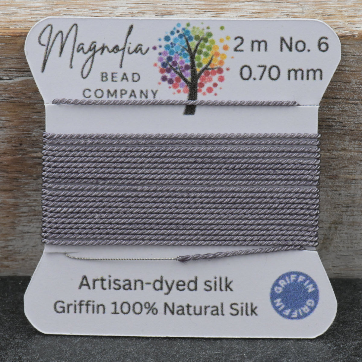 Twilight Mist Griffin Silk Cord – Hand‑Dyed Thread for Knotting, Jewelry Making, Pendant Stringing