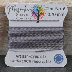 Twilight Mist Griffin Silk Cord – Hand‑Dyed Thread for Knotting, Jewelry Making, Pendant Stringing