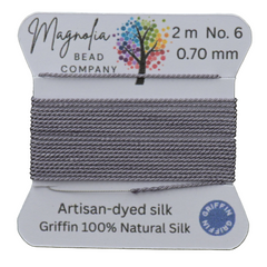 Twilight Mist Griffin Silk Cord – Hand‑Dyed Thread for Knotting, Jewelry Making, Pendant Stringing