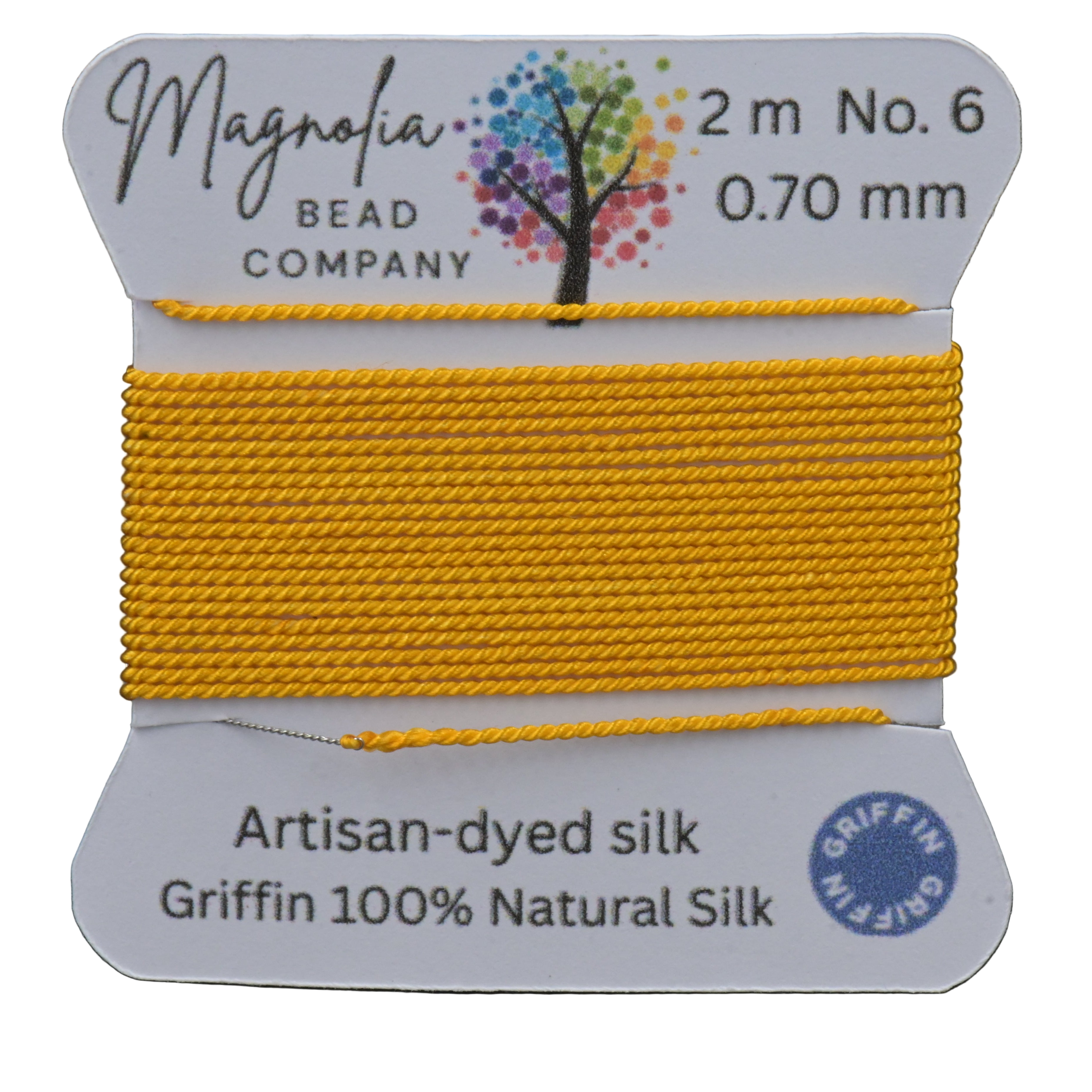 Sunlit Ochre – Griffin Silk Cord – Hand-Dyed Thread for Knotting, Jewelry Making, Pendant Stringing