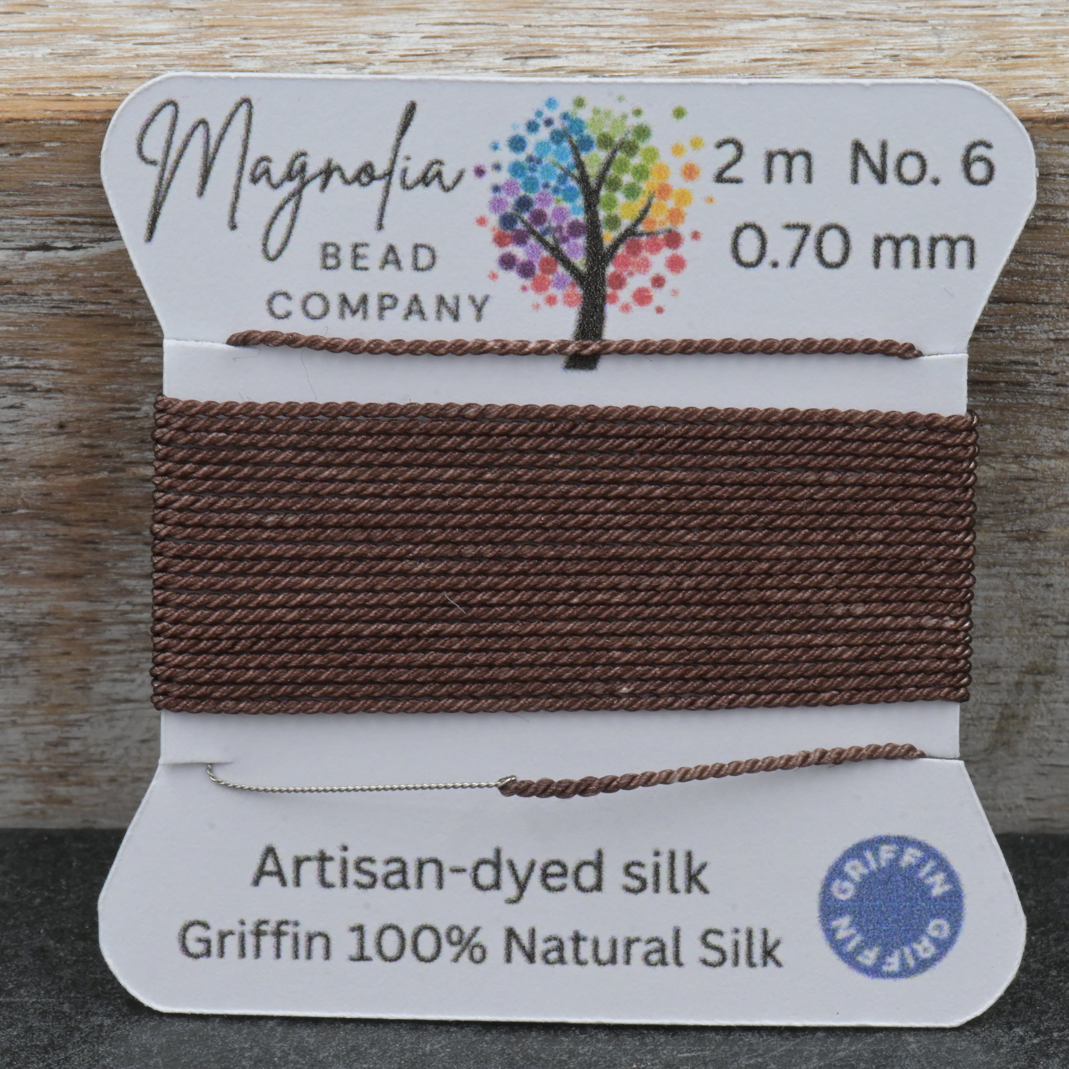 Burnt Cedar – Griffin Silk Cord – Hand-Dyed Thread for Knotting, Jewelry Making, Pendant Stringing