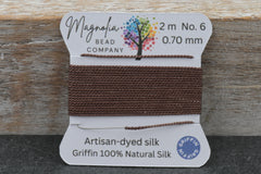 Burnt Cedar – Griffin Silk Cord – Hand-Dyed Thread for Knotting, Jewelry Making, Pendant Stringing