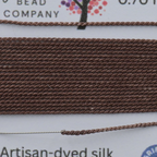 Burnt Cedar –Hand-Dyed Griffin Silk Cord for Knotting, Jewelry Making, Pendant Stringing