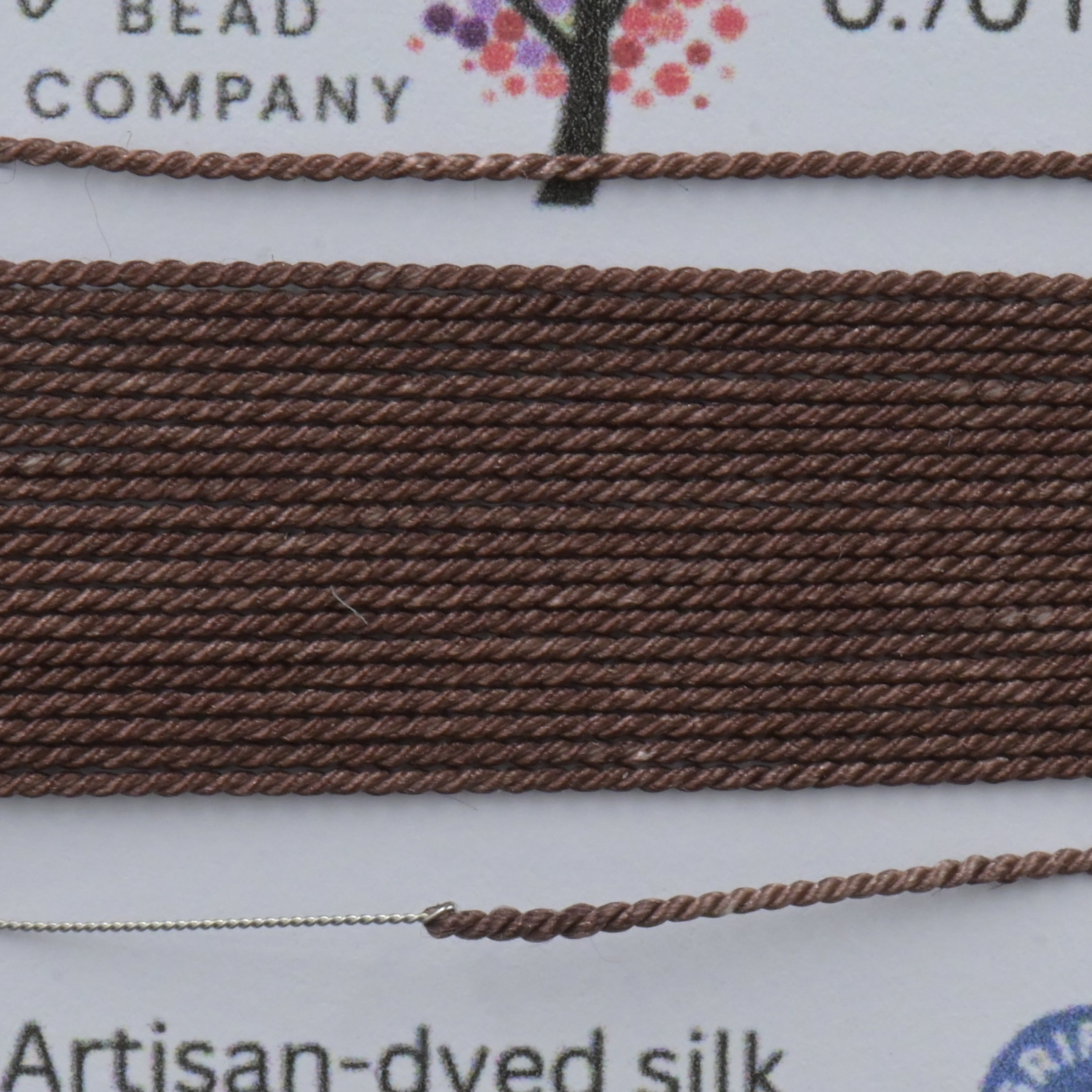 Burnt Cedar –Hand-Dyed Griffin Silk Cord for Knotting, Jewelry Making, Pendant Stringing