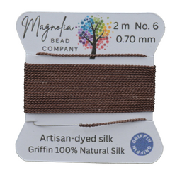Burnt Cedar – Griffin Silk Cord – Hand-Dyed Thread for Knotting, Jewelry Making, Pendant Stringing