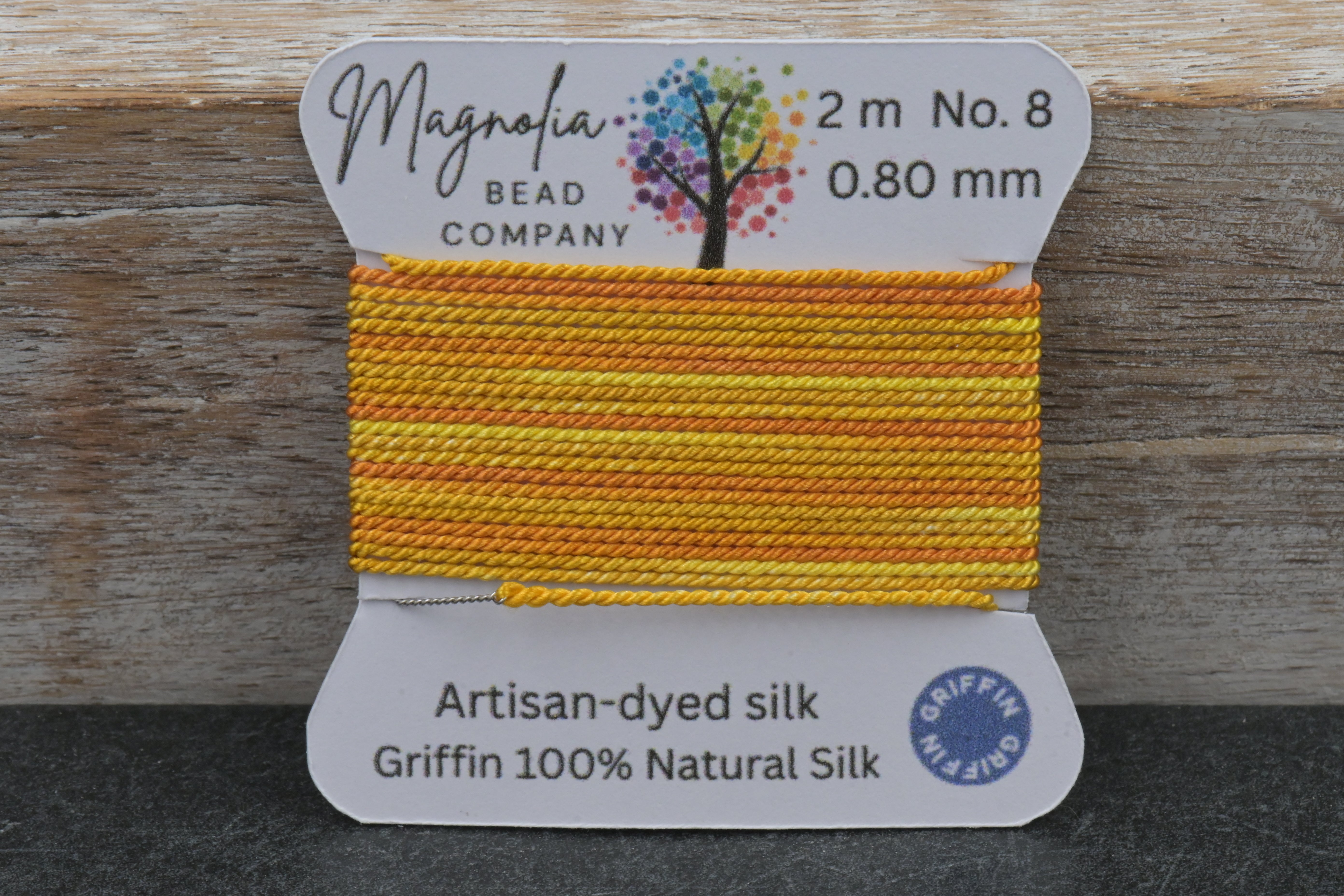 Sunspun Gold – Griffin Silk Cord – Hand-Dyed Thread for Knotting, Jewelry Making
