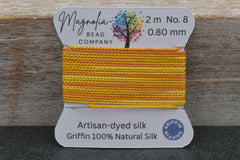 Sunspun Gold – Griffin Silk Cord – Hand-Dyed Thread for Knotting, Jewelry Making